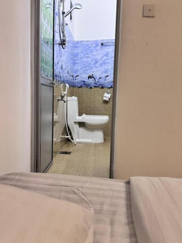 a bathroom with a sink and a toilet in a room at sun mount adams peak in Adams Peak