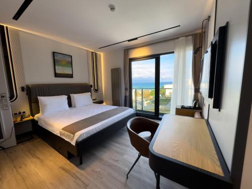 Кровать или кровати в номере Villa Business Hotel Istanbul Airport