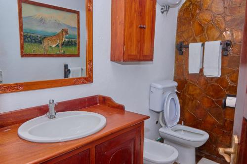 Koupelna v ubytování Hera Beachfront Apartment