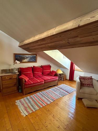 Zona de estar de Charmant appartement avec jolie vue