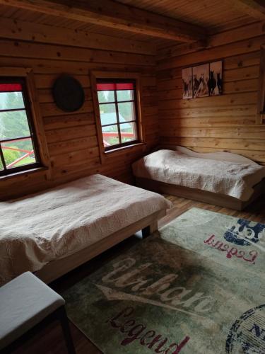 Ένα ή περισσότερα κρεβάτια σε δωμάτιο στο Lake House Villa pas Eugenija