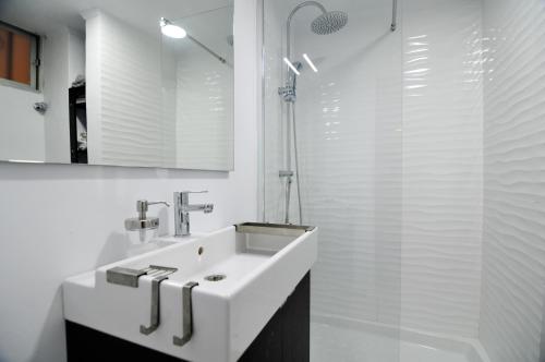 Et badeværelse på Prosurfing Apartamento