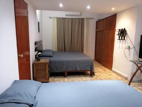 Кровать или кровати в номере Amplio departamento