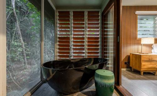 Χώρος καθιστικού στο Daintree Ecolodge