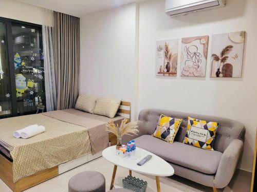 Posezení v ubytování Căn hộ dịch vụ Vinhome Smart