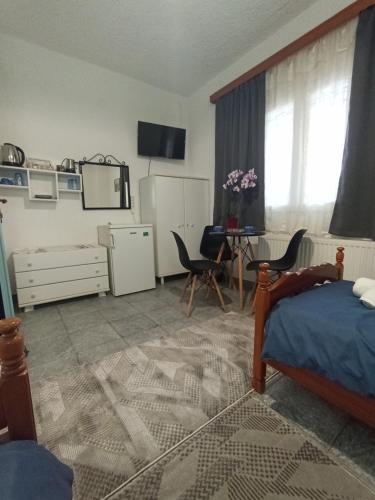 Kuchyň nebo kuchyňský kout v ubytování VALIA ROOMS