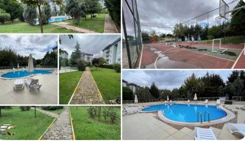 Πισίνα στο ή κοντά στο Sabiha Gökcene 5 dk Havuz, balkon, otopark yeşillikler içinde
