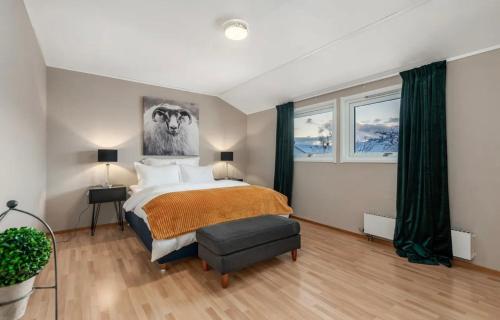 Ένα ή περισσότερα κρεβάτια σε δωμάτιο στο SKI VM TRONDHEIM 2025- Private home