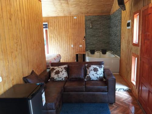 Posezení v ubytování El Urco Chiloé - Cabaña La Fiura