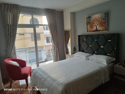 Ένα ή περισσότερα κρεβάτια σε δωμάτιο στο Residencial Koi 101