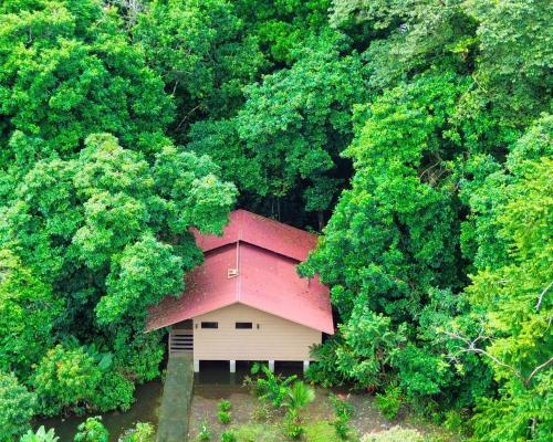 Landskap semula jadi dekat dengan lodge