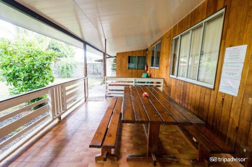 Balkón nebo terasa v ubytování PENSION TE MITI hebergement touristique TAHITI - plage a 200m