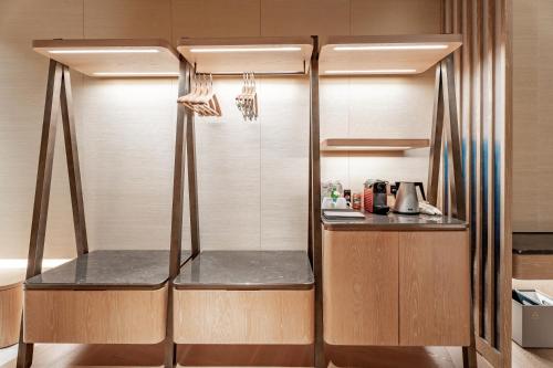 Dapur atau dapur kecil di 昆明玉龙湾湖景酒店