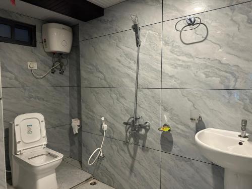 Koupelna v ubytování Hotel Basera