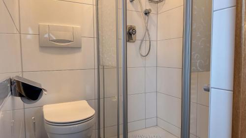 Koupelna v ubytování Birkenhof