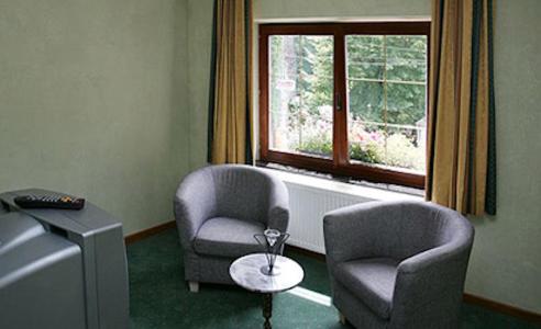 Χώρος καθιστικού στο studio de lhotel à la ferme
