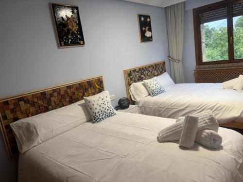 Postel nebo postele na pokoji v ubytování Casa Rural Zapalegui Landetxea