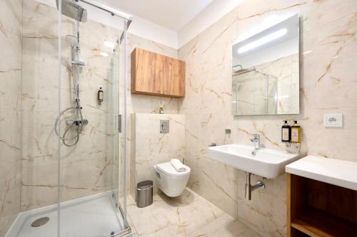 Koupelna v ubytování Residence Barrique Valtice - private wellness