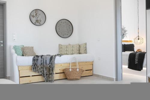 Postel nebo postele na pokoji v ubytování Villa Oceana - Mikri Vigla
