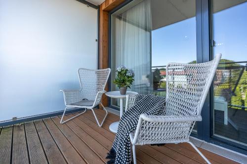 Balkón nebo terasa v ubytování Aisa Apartments