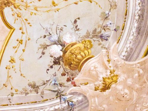 a painting of a ceiling with flowers on it at Hotel Ai Cavalieri di Venezia in Venice