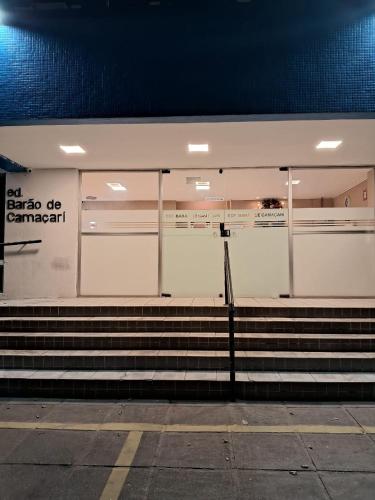 a set of stairs in front of a building at Fit Hostel - Piratas da Praia in Recife