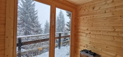 Chalet Alpl - Ferienwohnung Waldblick mit Sauna, Kamin & Whirlwanne v zimě
