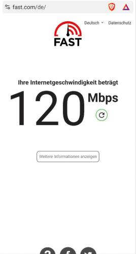 a screenshot of the fast mbps website at Schwalbennest - Hundefreundlich, Sauna, Pool, Dachterrasse, See & Natur in Möhnesee