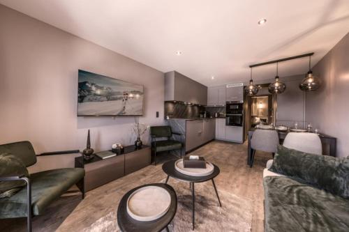 Posezení v ubytování Chandonnelles I - L4L5 beautiful renovated appartement