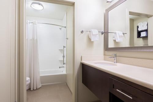 マイアミにあるStaybridge Suites - Miami International Airport by IHGのバスルーム(シンク、シャワー付)