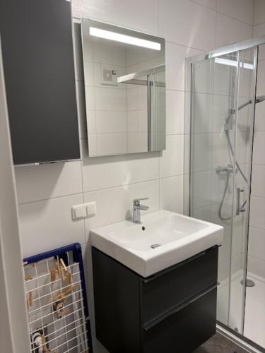 Koupelna v ubytování Ferienwohnung Nußbaumer