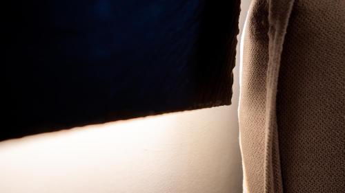 a close up of a corner of a window at Modern Room in Olbia