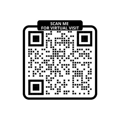un code qr noir et blanc avec un signe me scanner pour illustrer une visite virtuelle dans l'établissement 217 Suite Trocadero - Superbe Appartement à Paris, à Paris