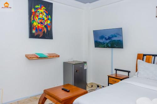 Postel nebo postele na pokoji v ubytování PAWA Homestays Studio California