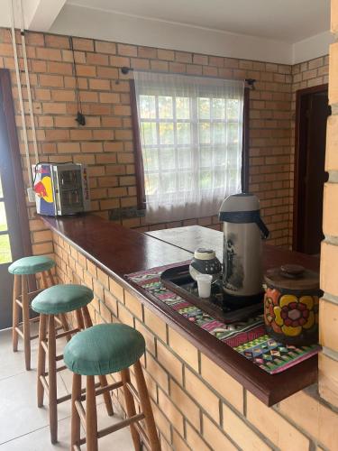 Dapur atau dapur kecil di Pousada Lagun