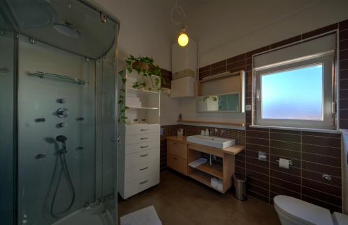Ένα μπάνιο στο Penthouse Belvedere City View with Private Parking