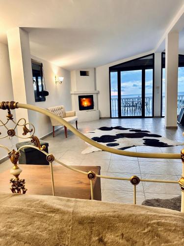 Χώρος καθιστικού στο Villa Luna Blue