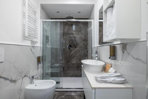 Koupelna v ubytování Hezio Guest House