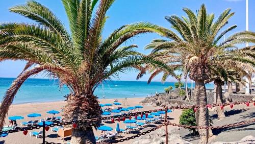 En strand i nærheden af lejligheden