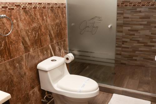 Koupelna v ubytování Hotel Jatay