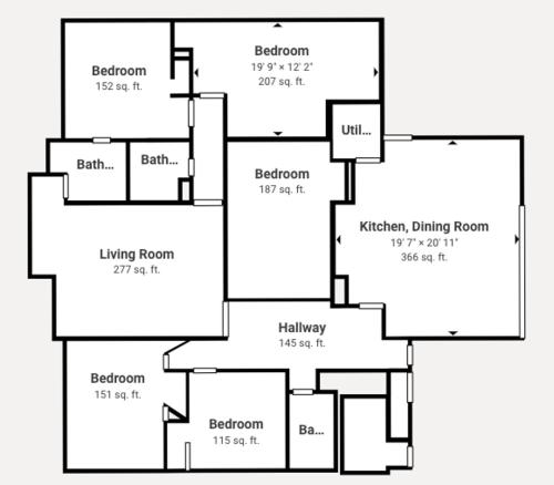 a floor plan of a house at A Wizards Stay Hogwarts Way in Las Vegas