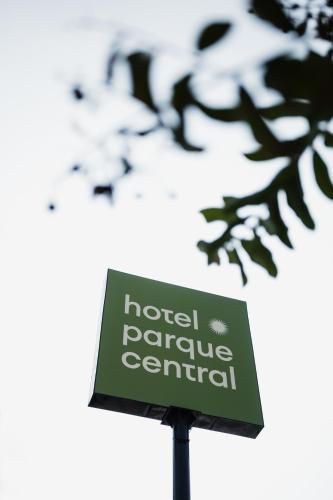 a sign for a hotel parking terminal at Hotel Parque Central in Monterrey