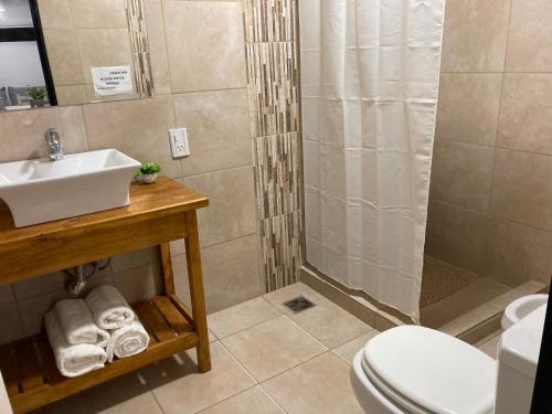 Et badeværelse på Apart Punto Norte