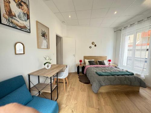 En eller flere senge i et værelse på Escale 2