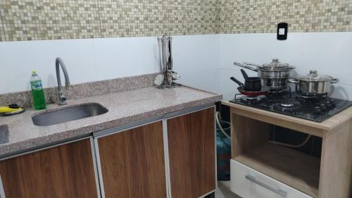 Kuchyň nebo kuchyňský kout v ubytování Stefanich Aparthotel 90