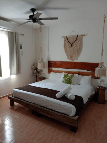 Postel nebo postele na pokoji v ubytování Casa iguana-home away