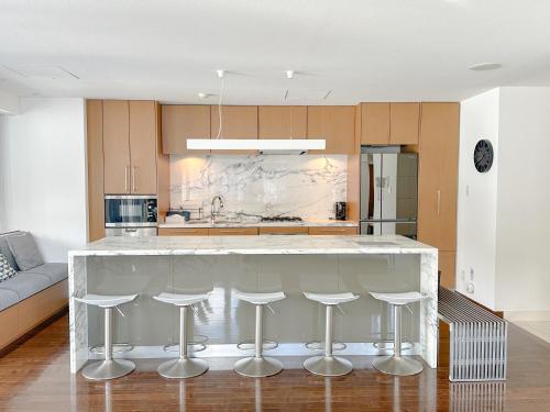 Cuisine ou kitchenette dans l'établissement Alpen Ridge