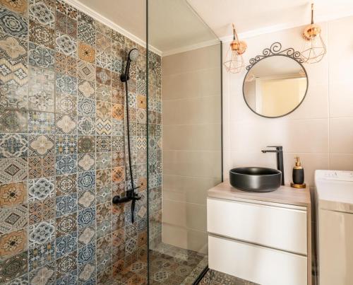 Koupelna v ubytování Emilia Athens