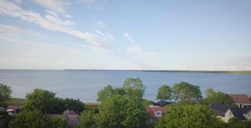 a view of a large body of water with houses and trees at Amazing Home In Lärbro With 1 Bedrooms in Lärbro