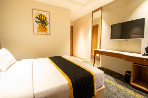 TV a/nebo společenská místnost v ubytování Hotel Sing 65